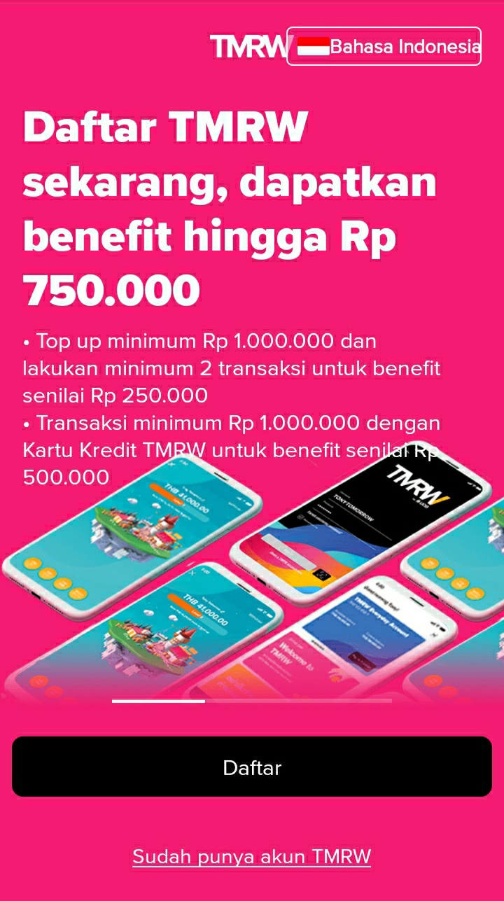 Bikin Rekening TMRW UOB Dapat Saldo GoPay Rp200.000